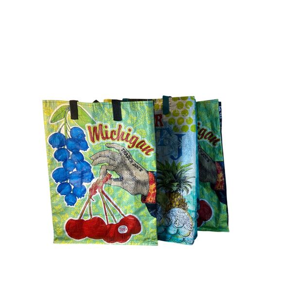 Trader Joe's tyvek grocery bags  bundle of 3 - Picture 1 of 10
